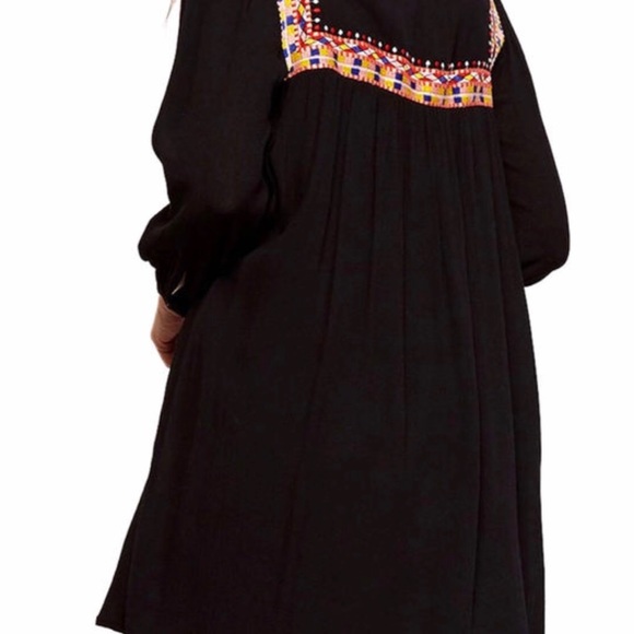 Black Embroidered Dress - Picture 2 of 3